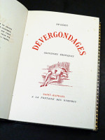 D&eacute;vergondages, Souvenirs &Eacute;rotiques (1937, in a unique leather binding)