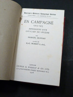 En Campagne 1914–1915, Impressions d'un Officier de Legere (1918)