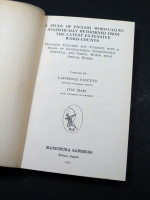 A Study of English Word Values (1932, first edition)