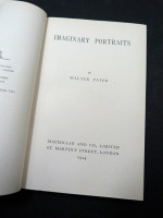 Walter Pater, four first printings in the pocket edition