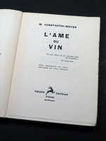 L'Ame du Vin (1932, first edition)
