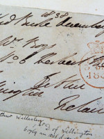 DUKE OF WELLINGTON signed handwritten 1838 envelope