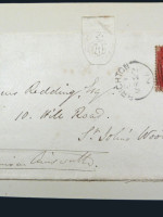 W Harrison Ainsworth, signed & handwritten envelope 1961