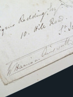 W Harrison Ainsworth, signed & handwritten envelope 1961