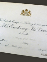 Viceroy of India State Ball invitation and dance card 1919
