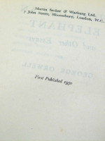 Shooting an Elephant and other essays (1950, first edition)