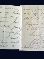 Charles John Kean, Irish actor, handwritten letter (1841)