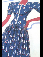 Original colour fashion illustration, 1930s Riviera Resort Wear