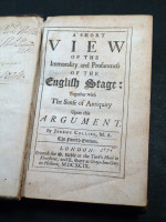 A Short View of the Immorality and Profaneness of the English Stage