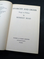 Anarchy and Order, Essays in Politics (1954, first edition)