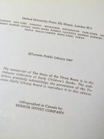 The Story of the Three Bears (1967, first edition)