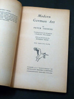 Modern German Art (1938, first edition)