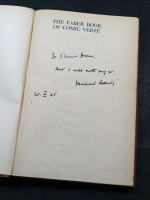 The Faber Book of Comic Verse (1944, signed copy)