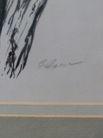 Original painting of a European Green Woodpecker