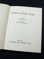 A French Soldier Speaks (1941, first edition)