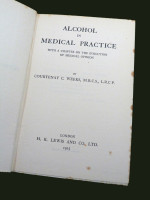 Alcohol in Medical Practice (1925, first edition)