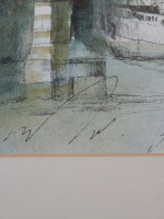 Original pen, ink & watercolour: Westminster Bridge and Big Ben