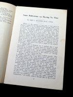 Some Reflections on Having No Time (Signed by Irene de Castillejo)