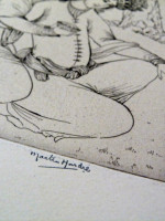 Omar Khayyam Club Menu, 24th March 1938, Signed Original Etching by Martin Hardie